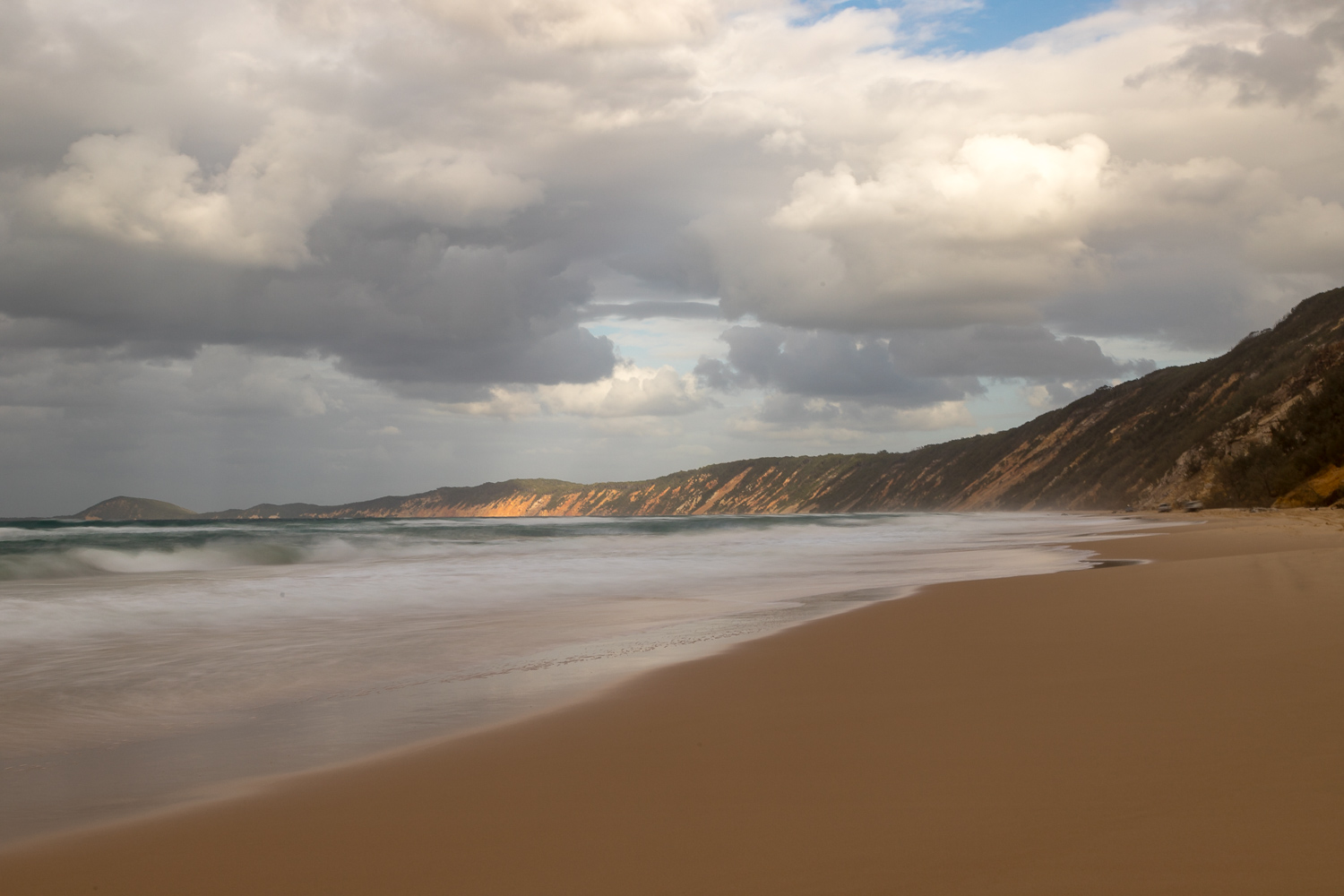 The coloured sand of Rainbow Beach
