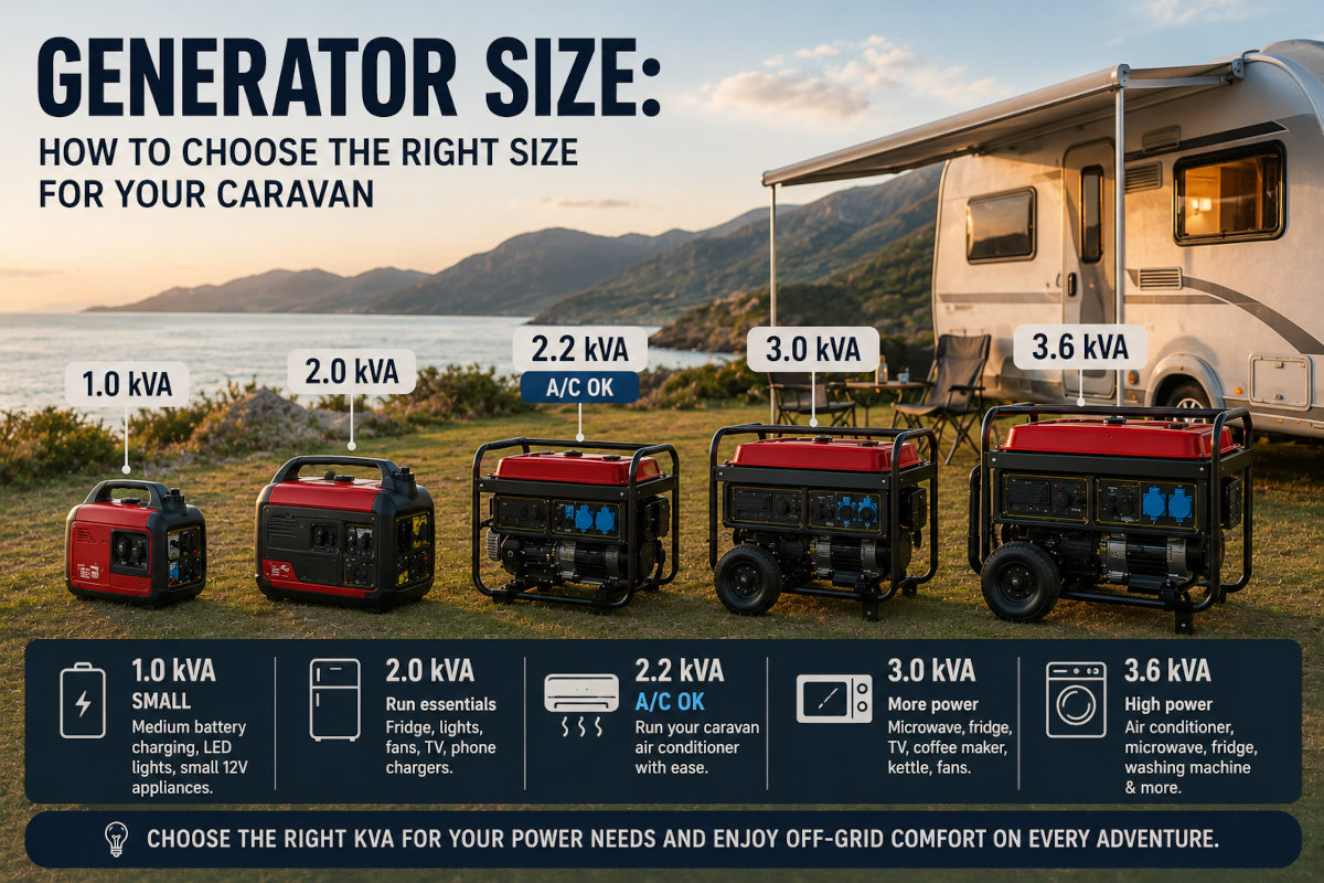 What Size Generator Do I Need for Caravan Travel?